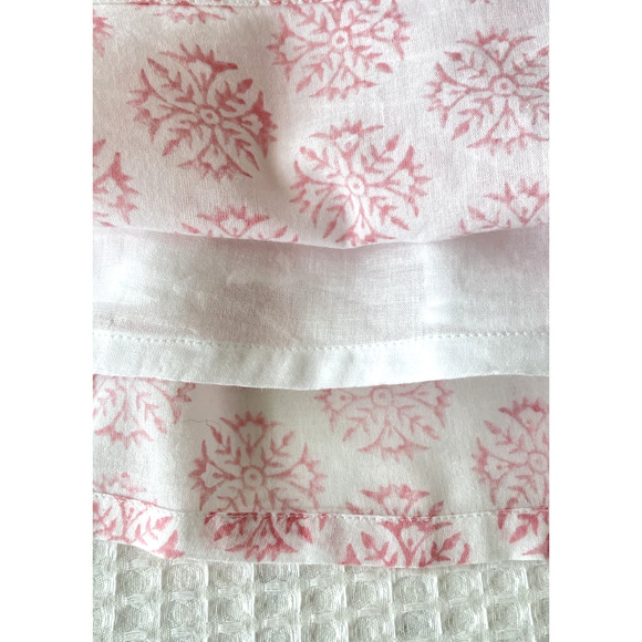 Mer St Barth Girls Size 2 Dress Daphne Flutter Sleeve Pink White - Picture 2 of 4